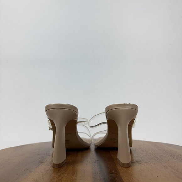 New Womens Abound Kimora Clear Strappy Crystal Butterfly Heeled Sandals Size 8 M - Picture 7 of 9